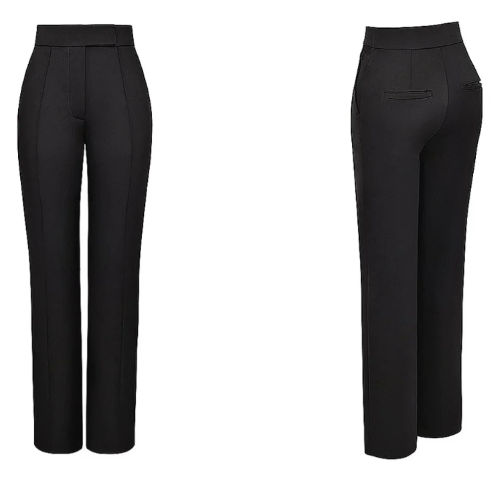 HOUSE OF CB 'Tansy' Black Satin Trousers NWOT - Picture 4 of 9